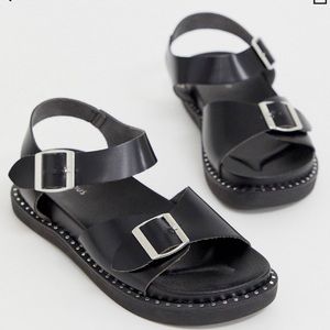 Glamorous Black Sporty Sandal